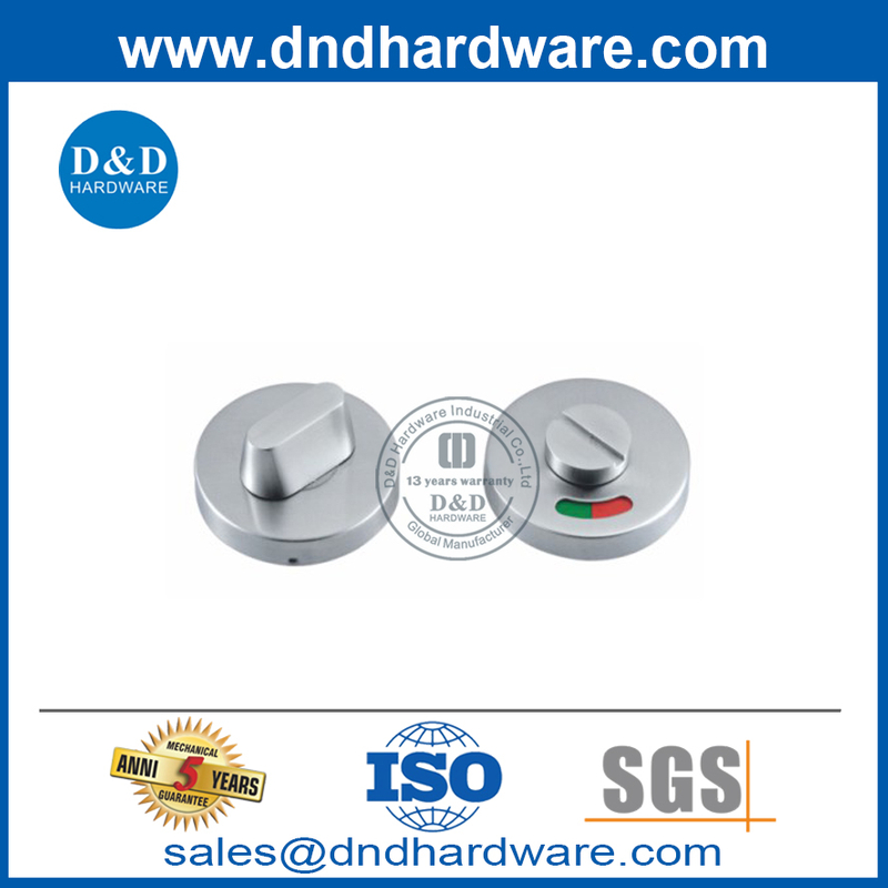 SS304 thumbturn และปล่อยพร้อมตัวบ่งชี้สำหรับประตูห้องน้ำ ddik001