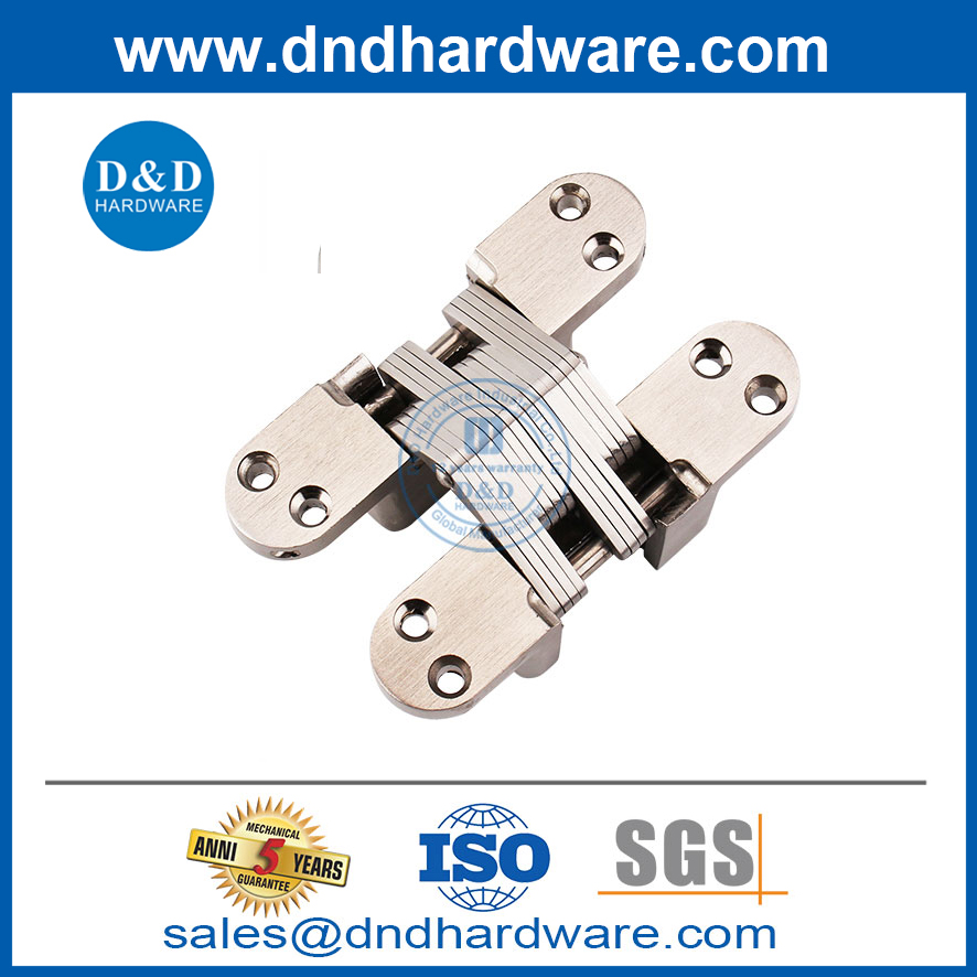 สแตนเลสสตีล/โลหะผสมสังกะสีซ่อนบานพับประตูที่ซ่อนอยู่ DDCH007