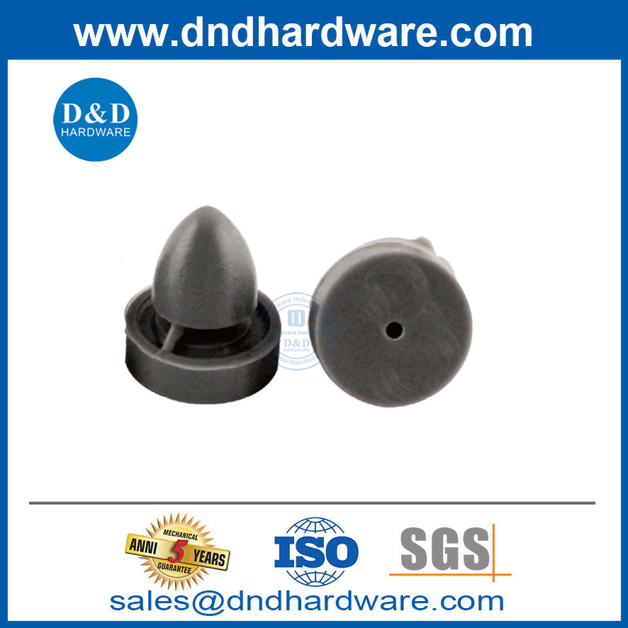 ฮาร์ดแวร์ acccessories สีเทาประตูยางเครื่องเงียบสำหรับเฟรมโลหะกลวง DDRS001
