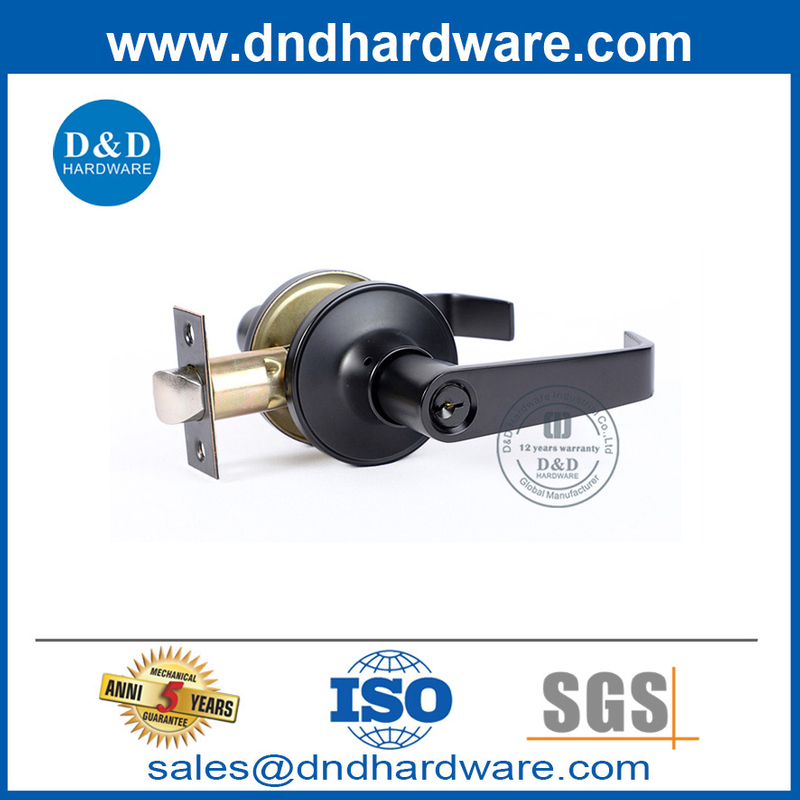 Matte Black Zinc Alloy Door Lock สำหรับ Hotel Internal Door-DDLK085