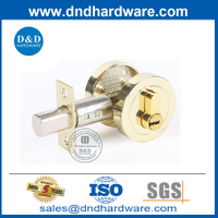 สังกะสีอัลลอยด์ PVD ล็อคประตูล็อค Deadbolt ด้วย Cylinder Hole-DDLK022