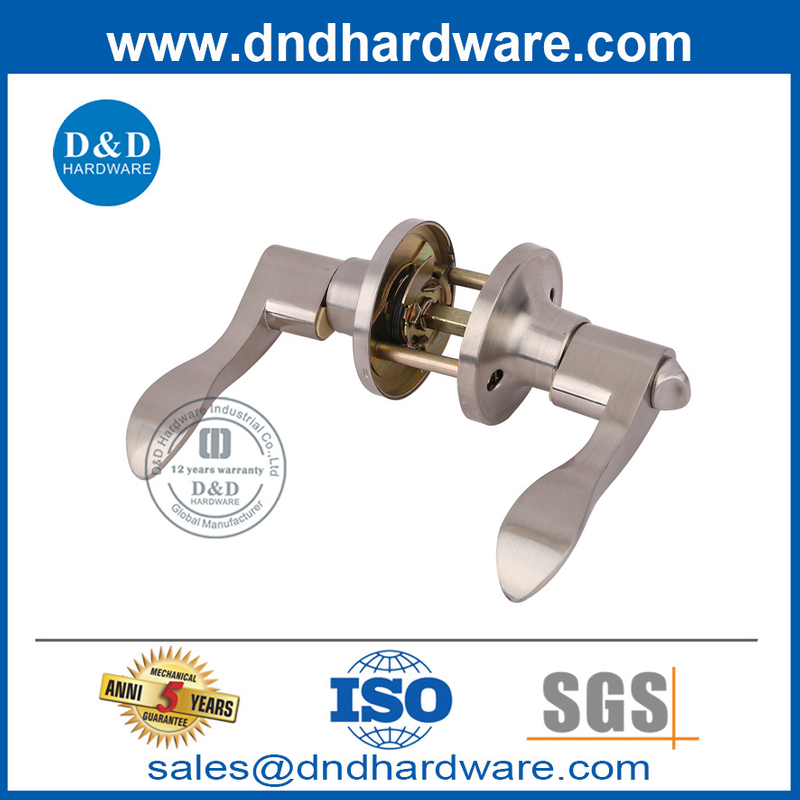 Zinc Alloy ประตูคันโยกภายในชุดล็อคท่อพร้อมฟังก์ชั่นทางเข้า DDLK091