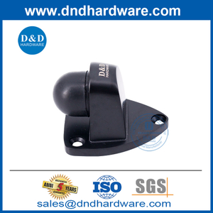 不锈钢地板安装的黑色门支架，用于木门ddds029-b