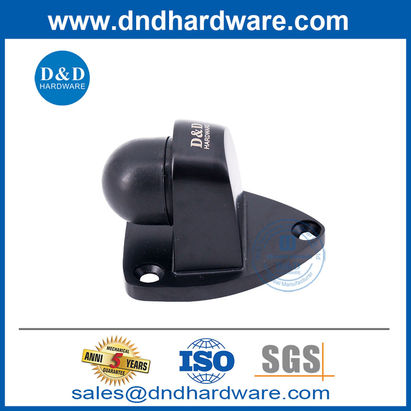 สแตนเลสสตีลพื้นติดตั้งประตูสีดำสำหรับประตูไม้ DDDS029-B