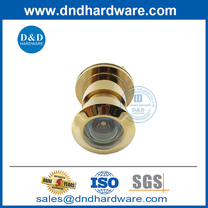 Gold Plated 200 องศา Alloy Hotel Door ผู้ชมพร้อม Cover-DDDV003
