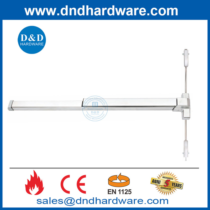 Door Push Bar Exit Exit Device ฉุกเฉินในเชิงพาณิชย์ CE EN1125 สำหรับประตูดับเพลิง DDPD027