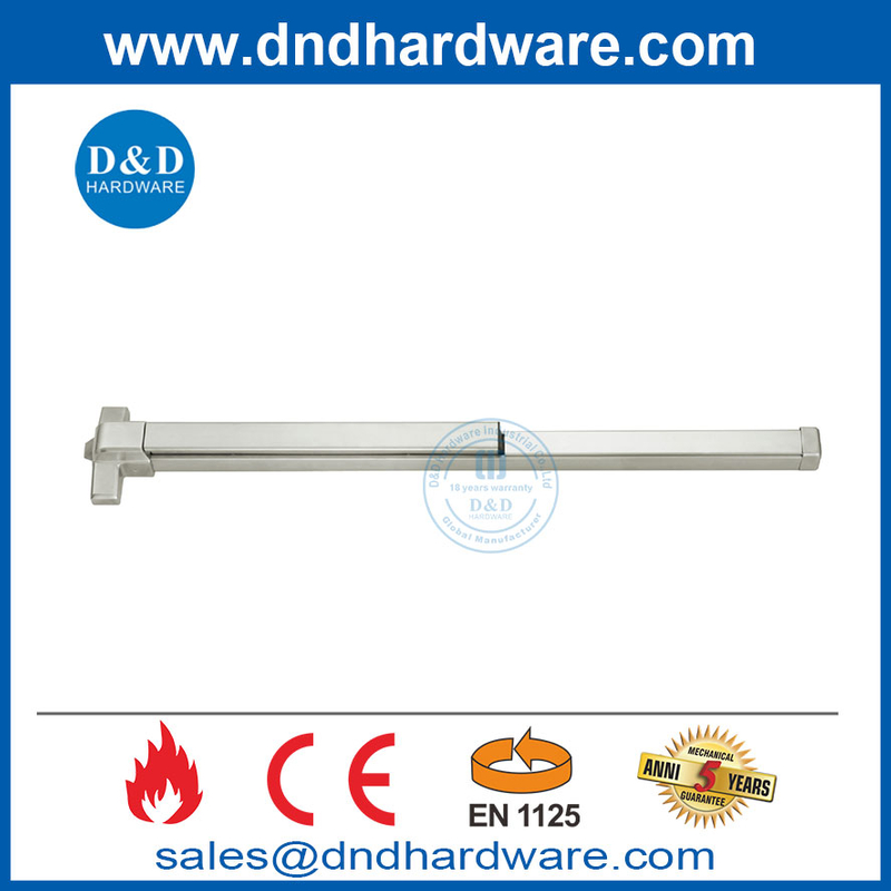อุปกรณ์ทางออกประตูกดแถบล็อค CE EN1125 PANIC BARS สำหรับสองประตู DDPD025