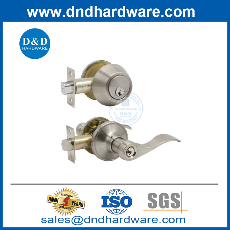 รายการล็อครายการที่มีปุ่มล็อคด้วยกระบอกสูบเดี่ยวเดี่ยวแพ็คแพ็ค Lockset-DDLK026