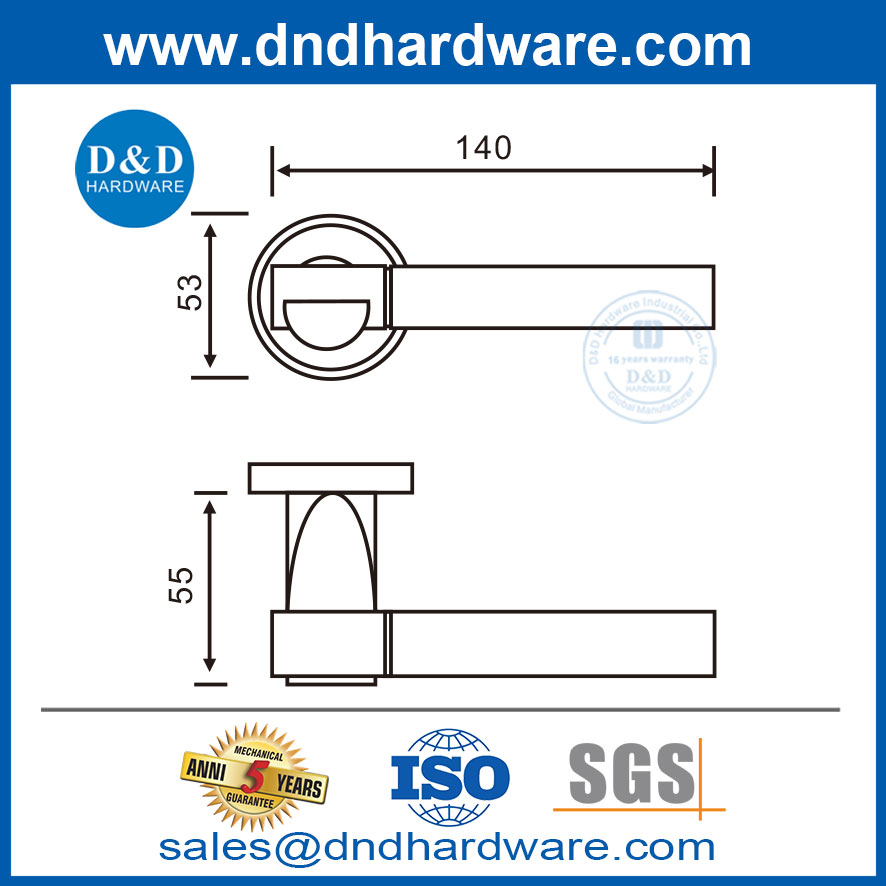ผู้ผลิตประตูสแตนเลสสตีลด้านในที่จับประตูบ้าน DDSH018