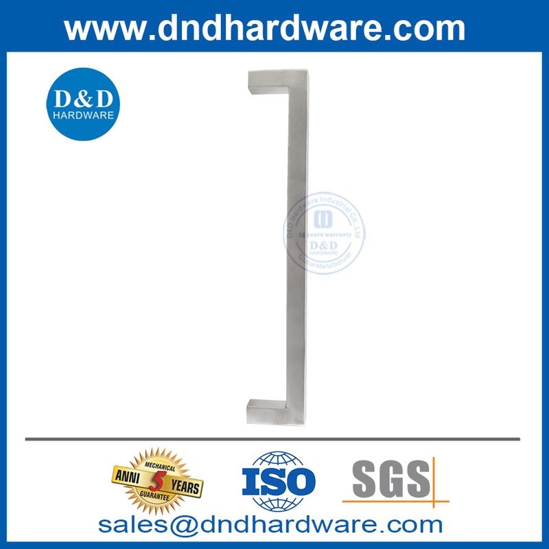 ซาตินสแตนเลสสตีลประตูกระจกเชิงพาณิชย์เดี่ยวมือจับ DDPH034