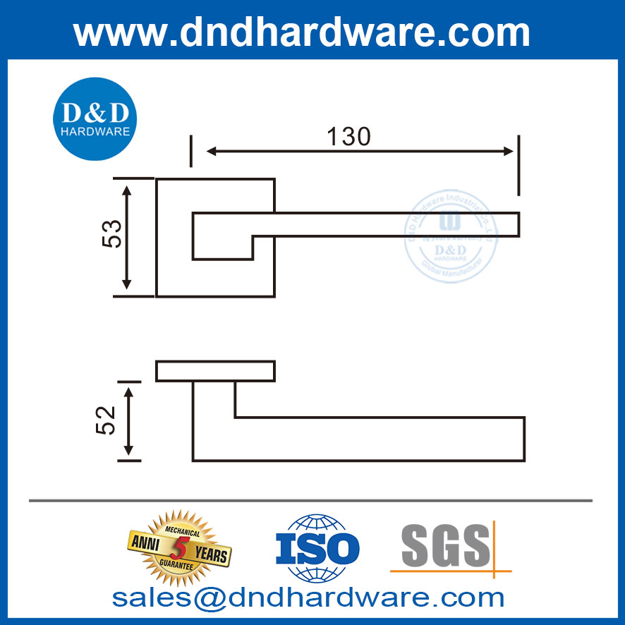ประตูคันโยกความเป็นส่วนตัวที่จับสแตนเลสสตีลประตู Comercial Handles-DDSH037