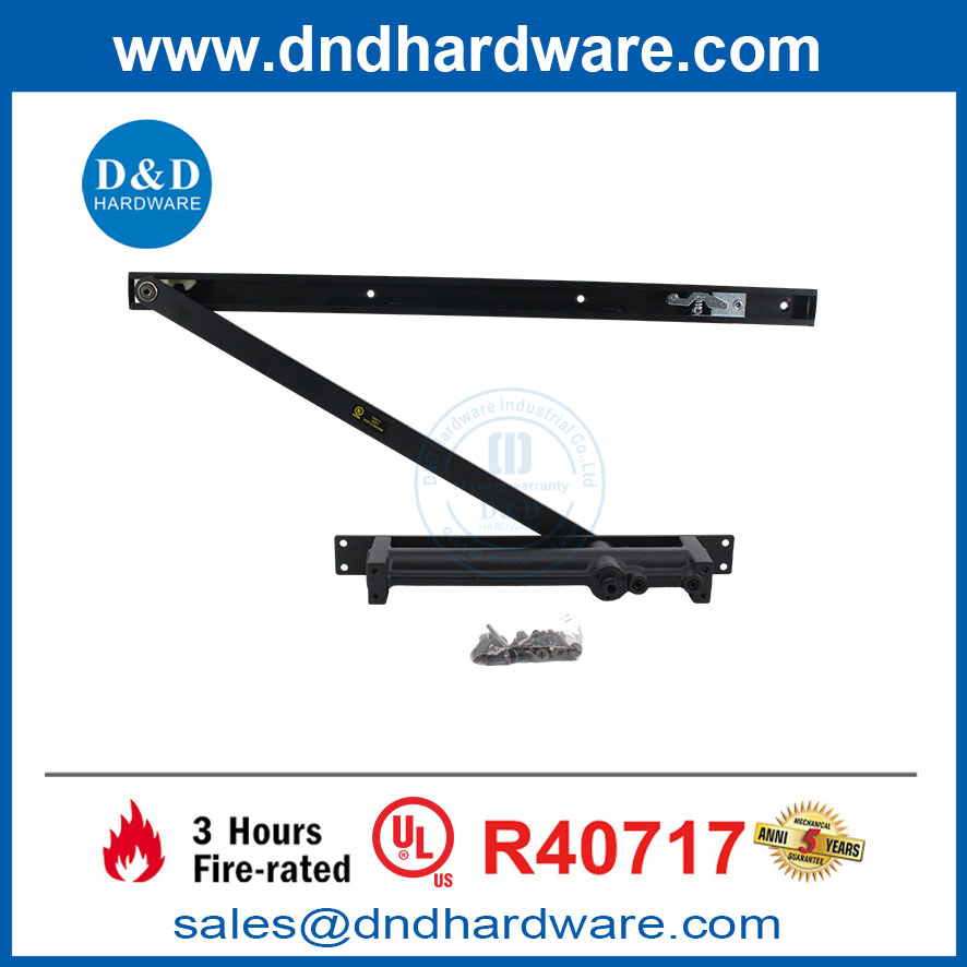 UL Fire Resistance Dual Swing 150 องศาการควบคุมประตูใกล้โรงงาน Hardware DDDC054