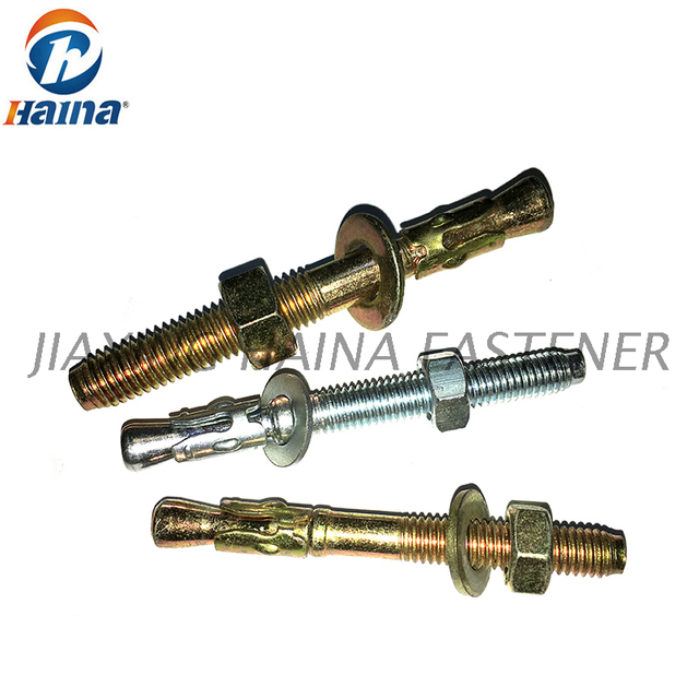 Anclaje de cuña M8x75 de acero al carbono galvanizado Clase 4.8