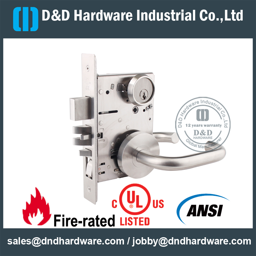 Grau 1 UL listado Mortise Lock -D & D hardware