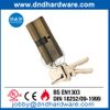 Latão Sólido Latão Antigo Euro Cilindro Duplo Lock-DDLC003