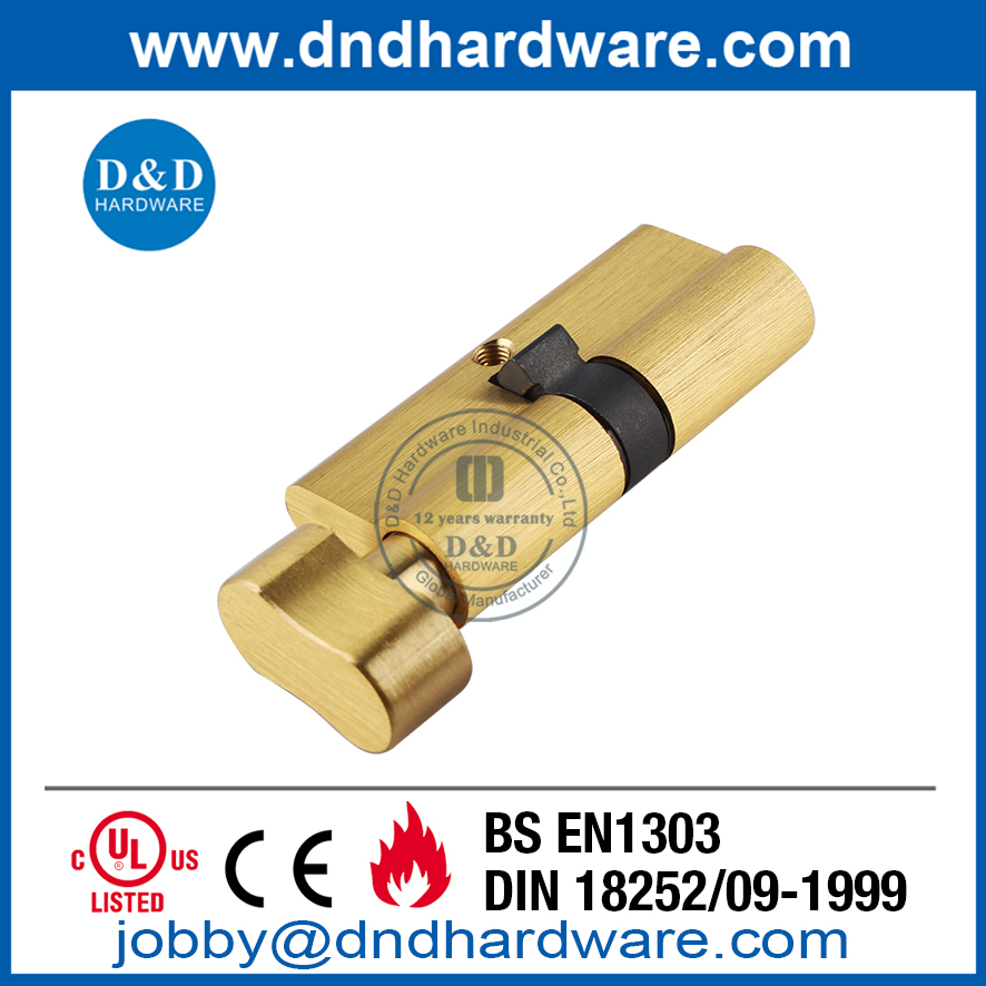 用于洗涤门的实心黄铜染色完成拇指转动滚筒-DDLC007