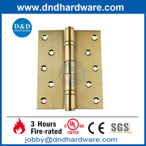 Dobradiça da porta UL SS304 com classificação 2BB de latão polido e manchado-DDSS007-FR-5x4x3mm