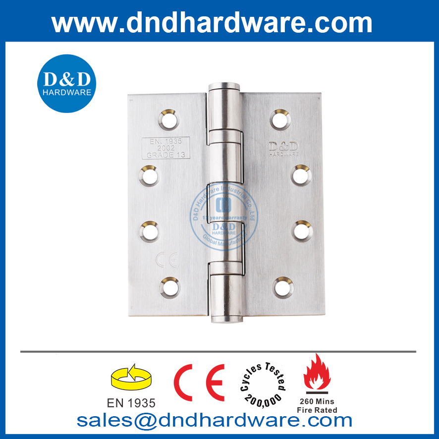 Bisagra de puerta de montaje de acero inoxidable 304 BS EN1935 de 4 pulgadas - DDSS001-CE-4X3.5X3