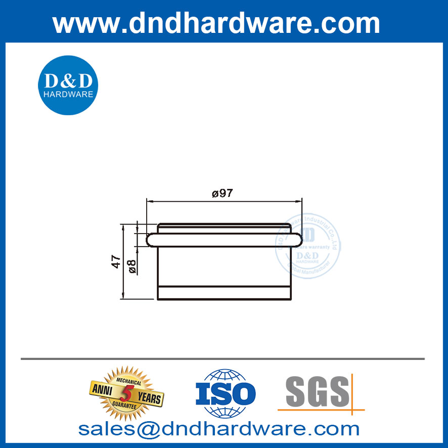 Stainless Security Stainless Steels Stoppers ที่ไม่ซ้ำกันบนพื้น DDDS040