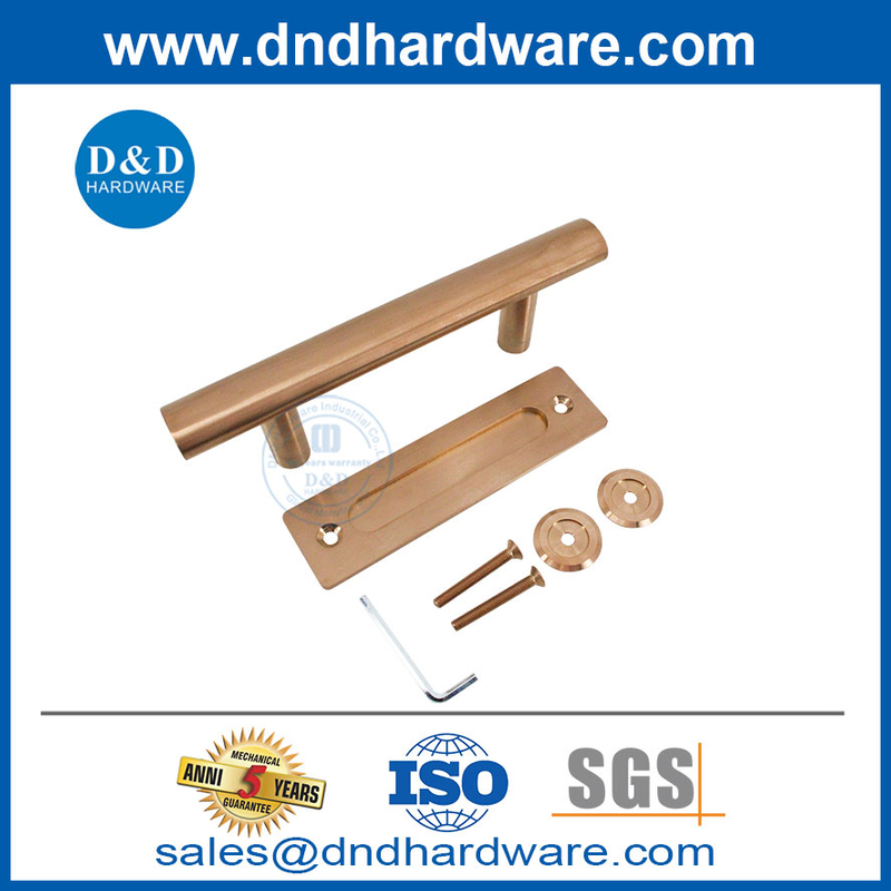 不锈钢双面圆形谷仓门手柄，用于滑动谷仓门DDBD101