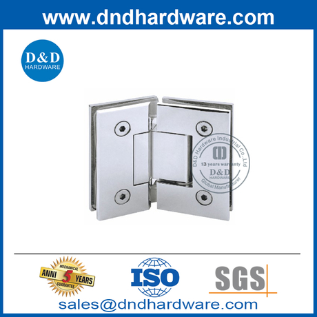 ฮาร์ดแวร์ประตูหมุนกระจกบานพับสแตนเลสสตีลบานพับสำหรับห้องอาบน้ำประตู DDGH003