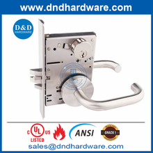 สแตนเลสสตีล UL ANSI ชั้นประถมศึกษาปีที่ 1 ล็อคประตูห้องเรียนสำหรับประตูคู่ DDAL05 F05