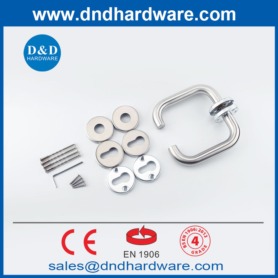 53 มม. รอบยูโรรูกุญแจ Escutcheon ในสแตนเลสสตีล DDES007