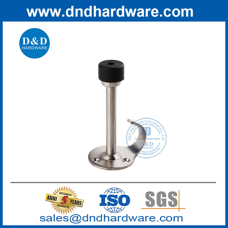 SS304 Strong Door Stopper พร้อมเบ็ดสำหรับห้องน้ำสาธารณะ-DDDS017