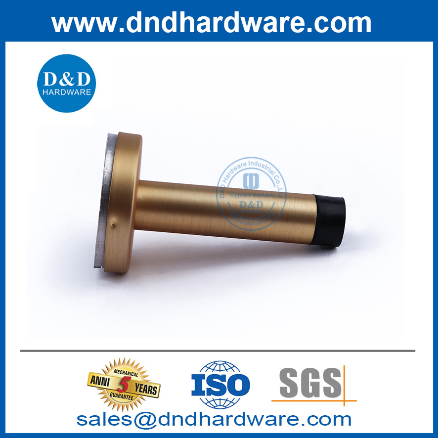 ติดผนังประเภทประตูทองเหลืองซาตินหยุดสำหรับห้องน้ำ-DDDS016