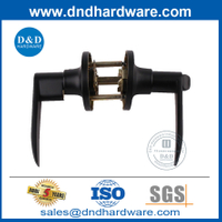 Matt Black Interior Door Handle Lockset สำหรับ Apartment-DDLK094