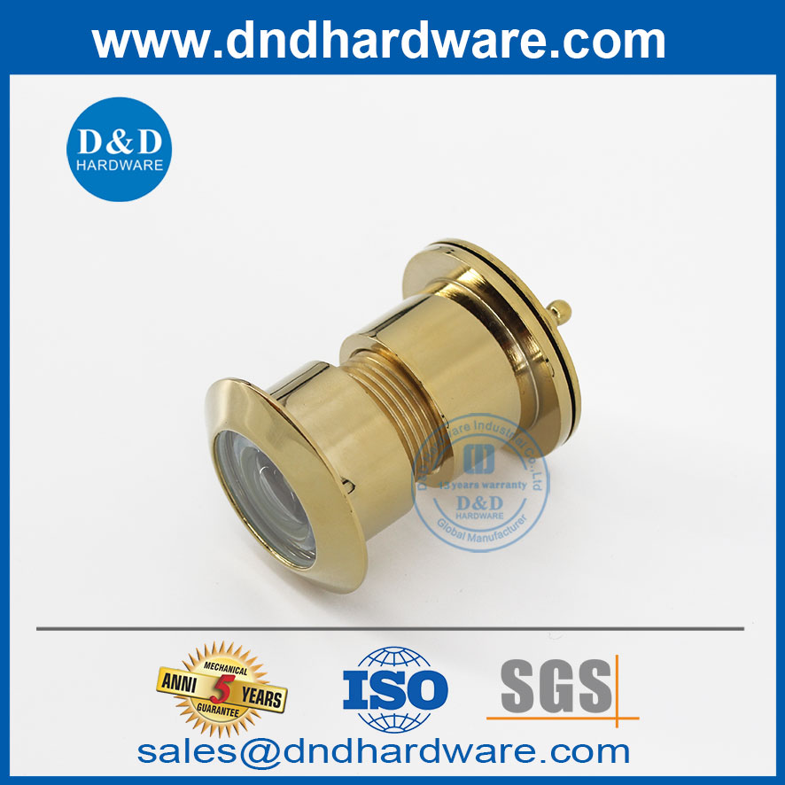 Gold Plated 200 องศา Alloy Hotel Door ผู้ชมพร้อม Cover-DDDV003