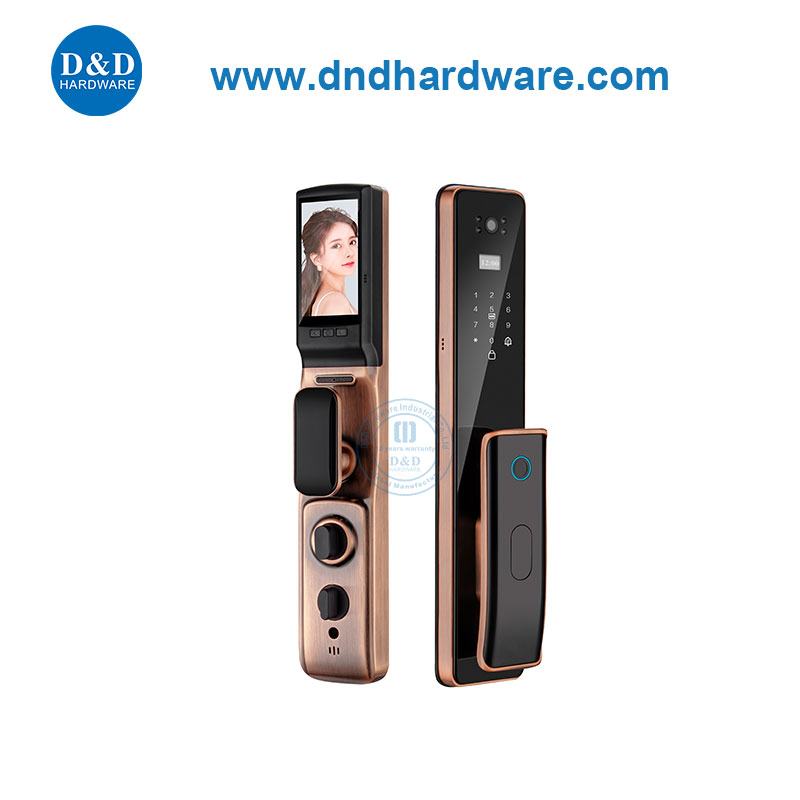 ดิจิตอล Fingerprint Fingerprint Remote Control Smart Door Lock พร้อมกล้อง DDEL011