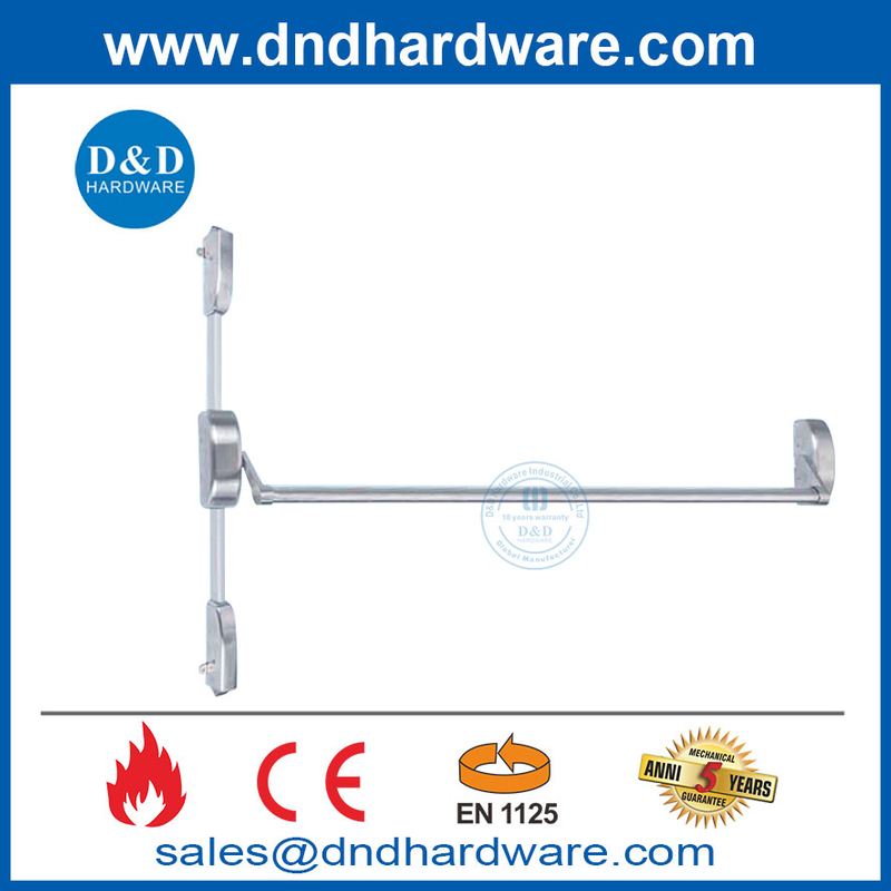 CE EN1125 อุปกรณ์ทางออกความตื่นตระหนกฉุกเฉิน EN1634 ประตูดับเพลิง PANIC BAR-DDPD022