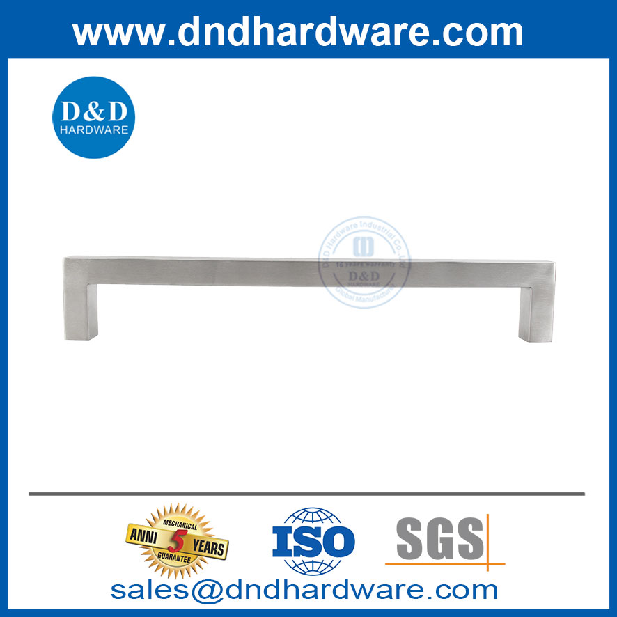 ซาตินสแตนเลสสตีลประตูกระจกเชิงพาณิชย์เดี่ยวมือจับ DDPH034