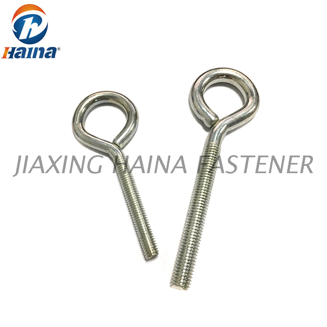 Tornillo de gancho de ojo de soldadura de placa de zinc de acero al carbono M8