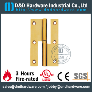 DDBH018-Bisagra de elevación de latón macizo con estándar BHMA para puerta de metal