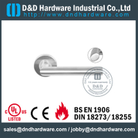 Stainless Steel 316 Modern Berongga Lever Handle untuk Exterior Commercial Door-DDTH026