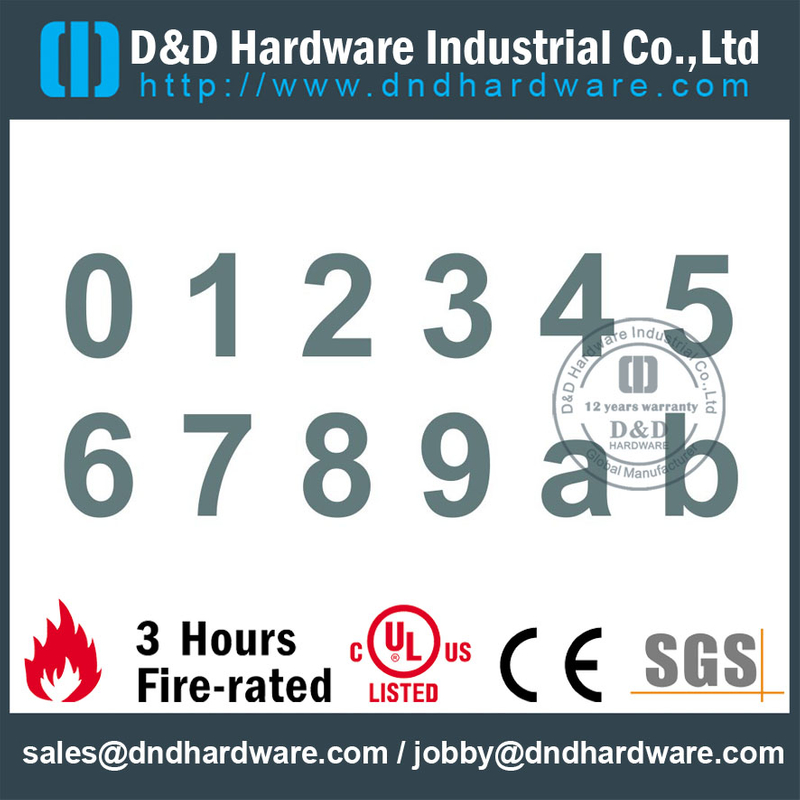 Grade 304 Durable Qualität Türnummernschild für kommerzielle Tür-DDSP013