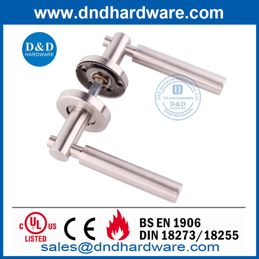 Grade 316 Satin Dicampur dengan Handle Pintu Tuas Finish Polandia-DDSH034