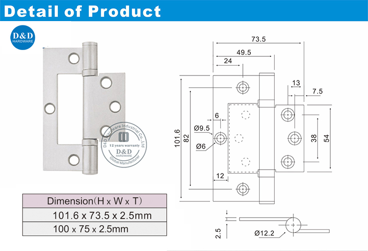 Edelstahl-Flush-Harmet-D & D-Hardware