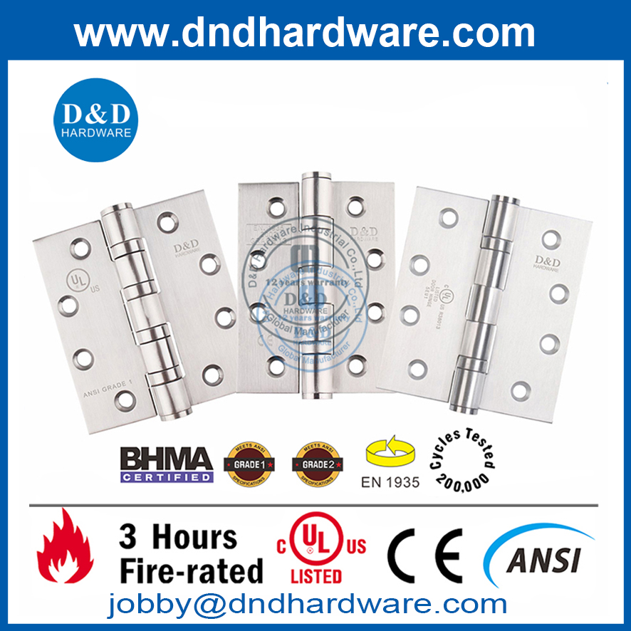 Escada de emergência de aço inoxidável com classificação de fogo UL CE Hardware de porta para portas internas
