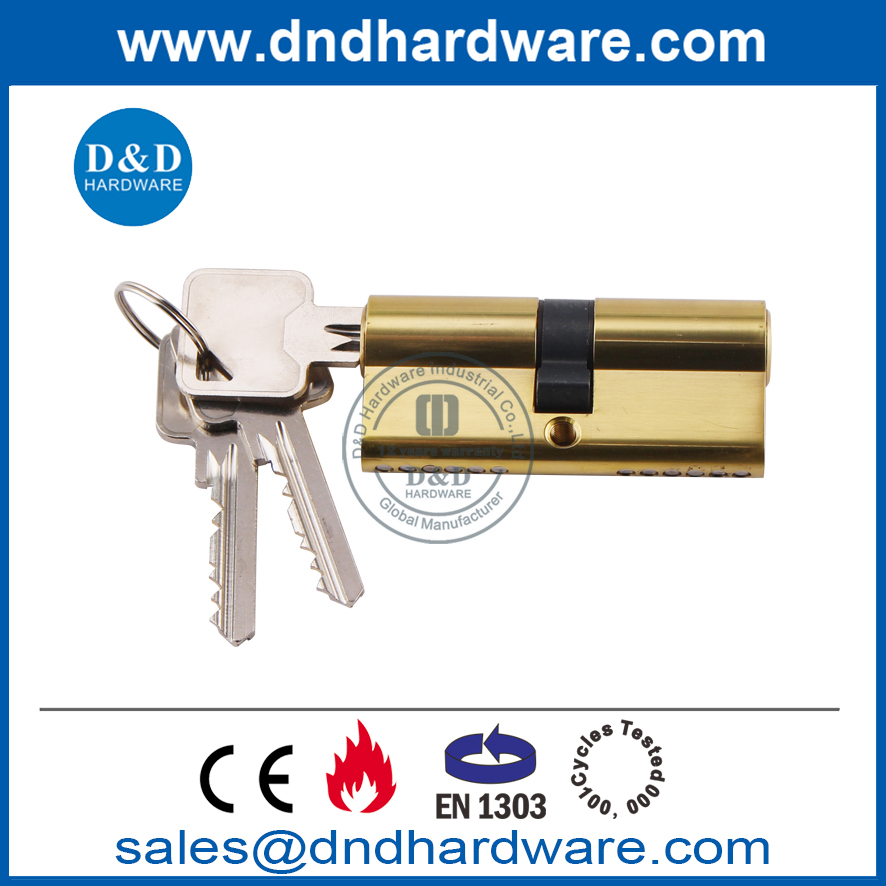 Terbaik Euro EN1303 Dipoles Kuningan Komersial Door Lock Cylinder-DDLC003