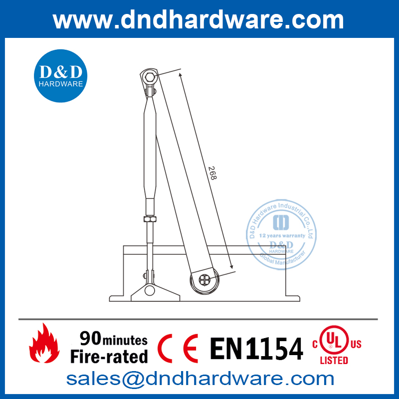 CE EN1154 Fecho de porta externo à prova de fogo de segurança aérea-DDDC015