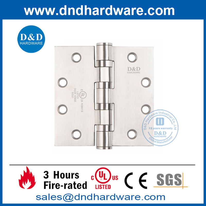 SUS316 Dobradiça de porta comercial com classificação de fogo e certificação UL-DDSS004-FR
