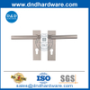 Manija de palanca con inglete para puerta externa de acero inoxidable en placa-DDTP009