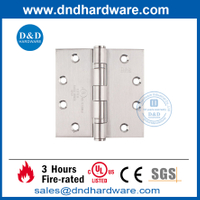 Dobradiça de porta de aço inoxidável 316 de alta qualidade com lista de UL-DDSS002-FR-4.5X4.5X3.4