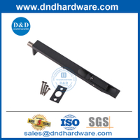 สแตนเลสสตีล 8 นิ้วด้านประตูไม้สีดำฟลัช BOLT-DDDB001