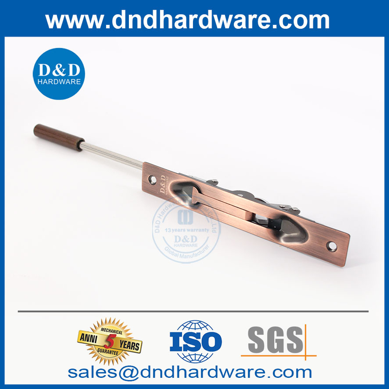 Copper โบราณที่ซ่อนอยู่ก้าน SS Flush Door Bolt-DDDB011
