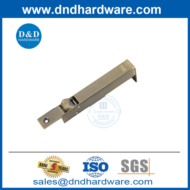 ทองเหลืองเกรดโบราณ SS304 Spring Sinistrad อัตโนมัติ Flush Bolt-DDDB023