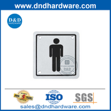 Placa de señal de puerta de baño de baño masculino de acero inoxidable-DDSP001